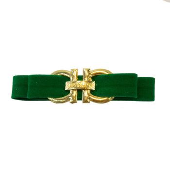 Valentina Buckle Alligator Clip Emerald